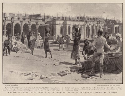 Jartum emancipado de la tiranía derviche, construcción del Colegio Memorial Gordon de George Soper